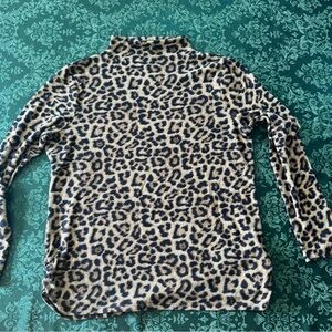 Animal Print High Neck Top